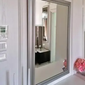 Rectangle Mirror With Silver Frame