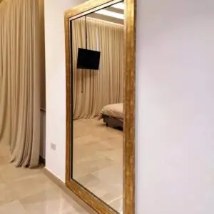 Rectangle Mirror With Double Gold Frame