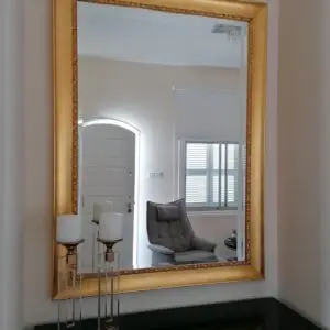 Mirror With Double Gold Frame