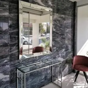 Rectangle mirror with mirror frame