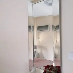 Rectangle mirror with mirror frame