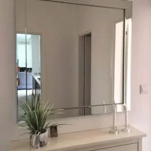 Rectangle mirror with mirror frame