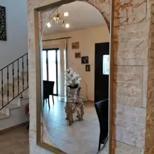 Oval Mirror with Rectangle Frame