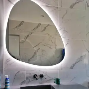 Irregular Frameless Mirror With LED Light