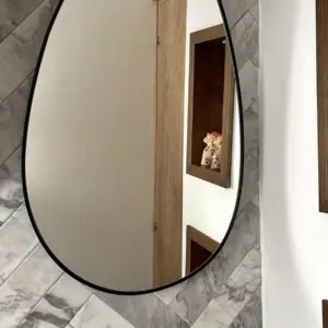 Irregular Mirror With Black Frame
