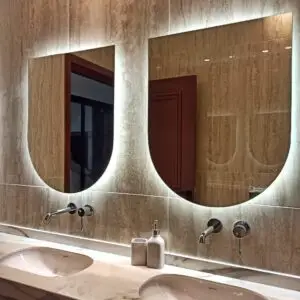 Arch Frameless Mirror with Led Light