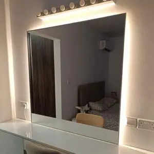 Aluminium Mirror with Frame and LED Light