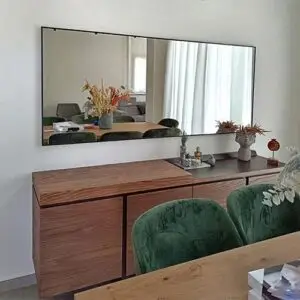 Mirror with Aluminium Black Minimal Frame