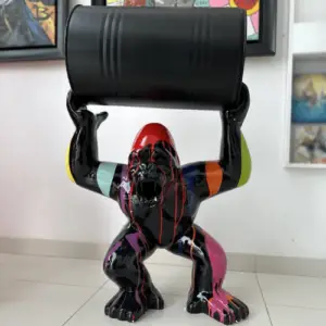 "Gorilla with barrel"