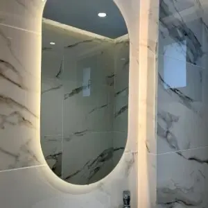 Oval LED light Mirror without frame