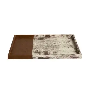 Fur pattern tray - brown