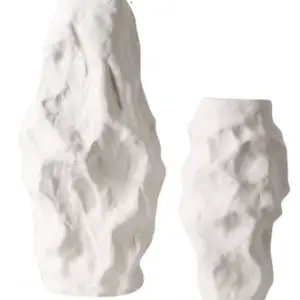 White Irregular Vase A-B