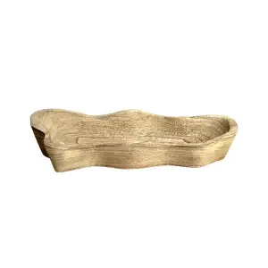 Rectangular wooden tray - Wood colour