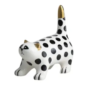Golden ear polka dot cat