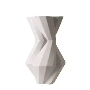 Black and white torsional vase