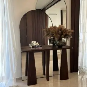 Double Arch Mirror Design with black frame