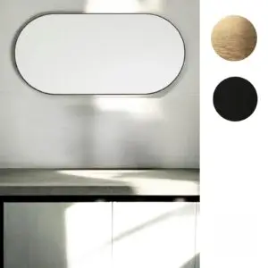 Oval alluminium mirror