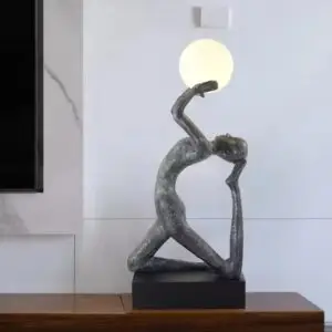 silver human, lamp, dance, woman