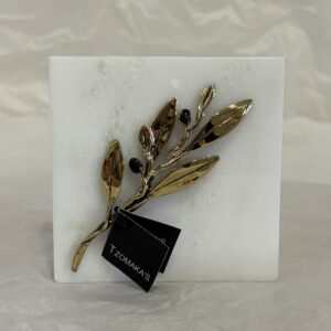 Olive leaf on marble