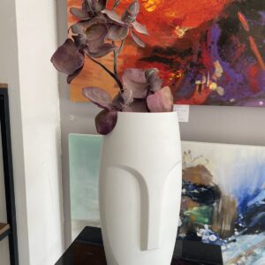 White Face Vase