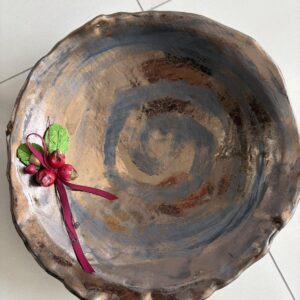 Platter with pomegrantes