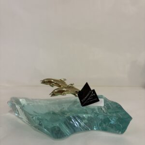 Dolphins on glass