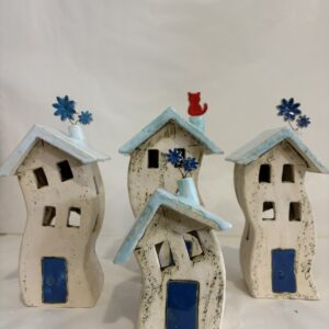 Baby blue houses