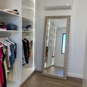 Mirror with silver frame
