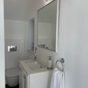 Mirror with white frame
